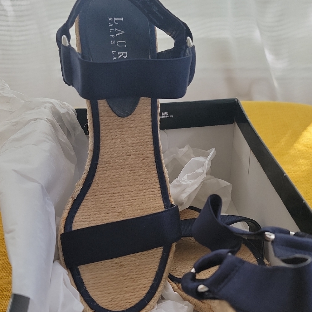 Lauren Ralph Lauren Dark Blue Espadrille Sandals